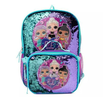 Girls L.O.L. Surprise Licensed Backpack 16" and Lunch Set