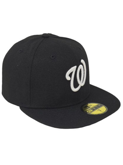 Washington Nationals New Era 59FIFTY Black Fitted Hat Authentic Collection