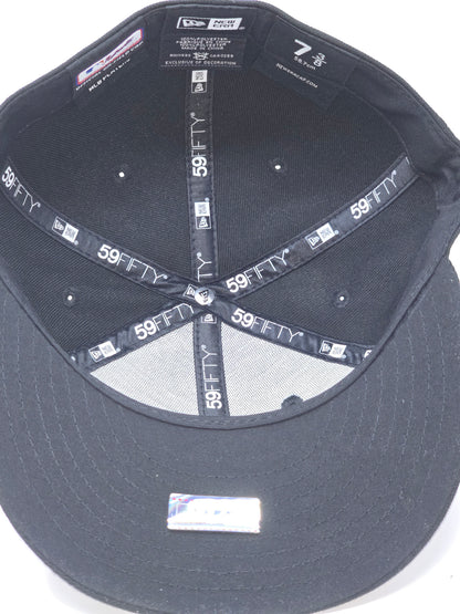 Colorado Rockies New Era Fitted 59FIFTY Black with Silver Logo Baseball Cap