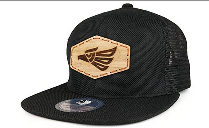PIT BULL MEXICO EAGLE WOOD PATCHED CANVAS FLAT BILL SNAPBACK MESH CAP