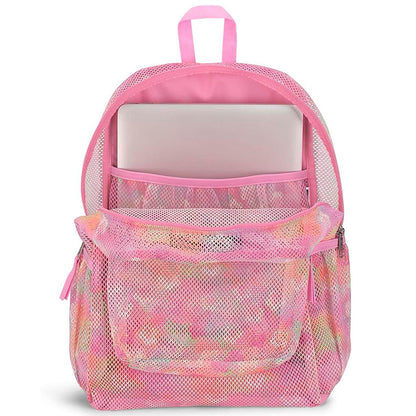 JanSport ECO Mesh Pack Neon Daisy Pink