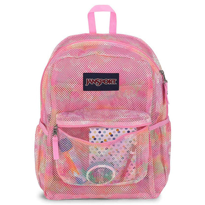 JanSport ECO Mesh Pack Neon Daisy Pink