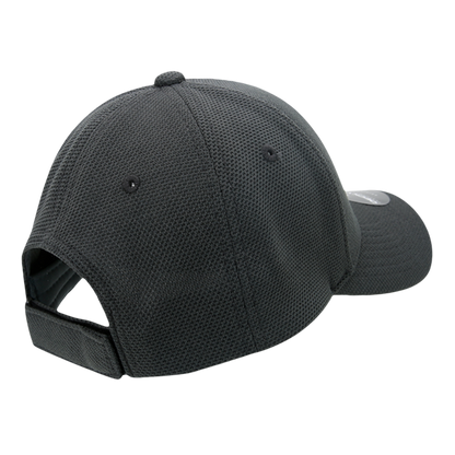 Golf Pique Pattern Adjustable Low Crown Structured Caps Charcoal Grey