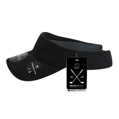Standard Golf Sun Visors Pique Pattern Black
