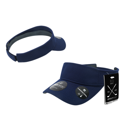 Standard Golf Sun Visors Pique Pattern Navy Blue