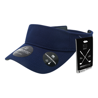 Standard Golf Sun Visors Pique Pattern Navy Blue