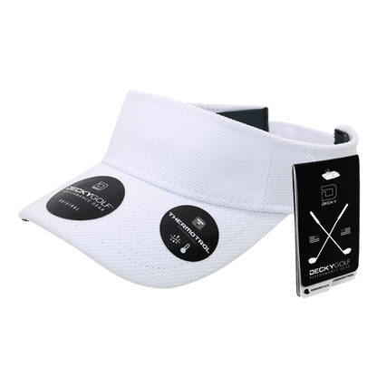 Standard Golf Sun Visors Pique Pattern White