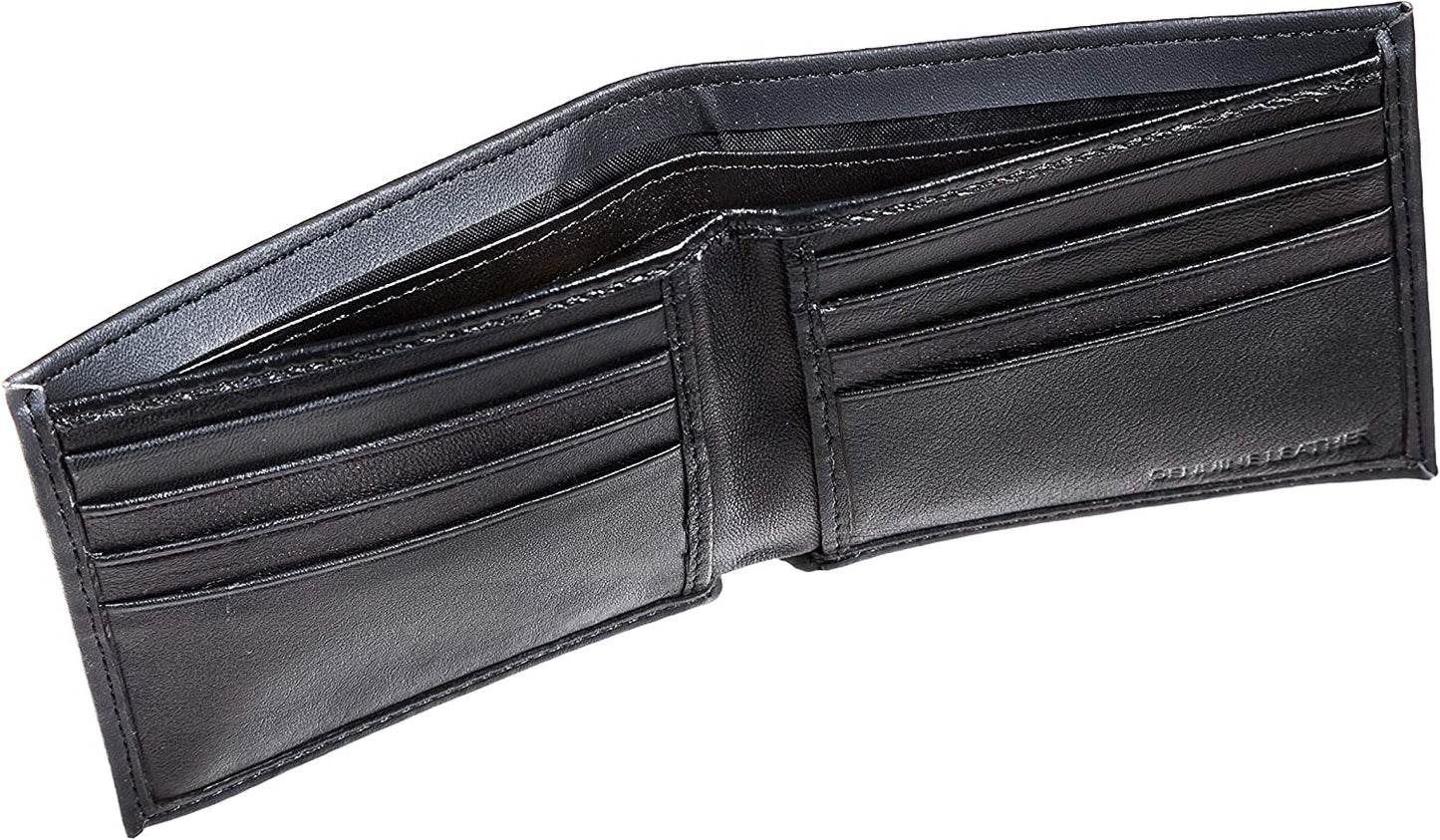 Black Leather Green Bay Packers Bi-fold Wallet