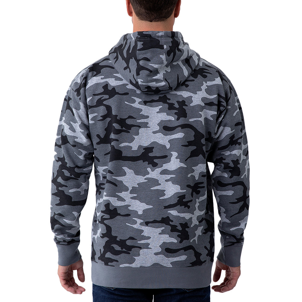 Unisex Premium Pullover Fleece Hoodie Gray Camo S to 3XL (Riverstone Camo)