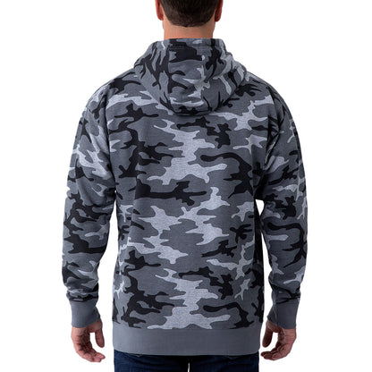 Unisex Premium Pullover Fleece Hoodie Gray Camo S to 3XL (Riverstone Camo)