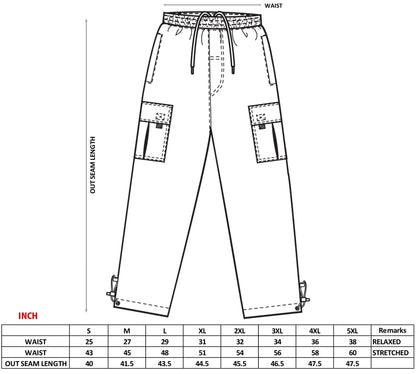 PRO 5 Men's Heavy Weight Fleece Cargo Pants Gym Work Pants Heather Grey